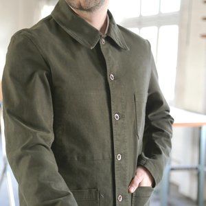 Vetra Olive Green Chore Jacket (Brushed Twill Workwear)